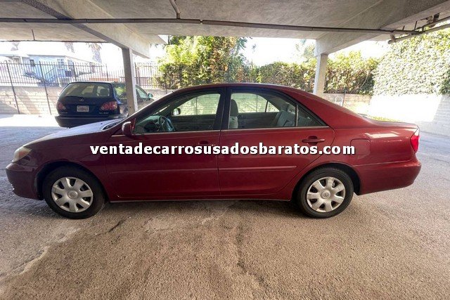 2003 Toyota Camry 4 Puertas Rojo carro usado precio bajo de 1500 dolares en los angeles